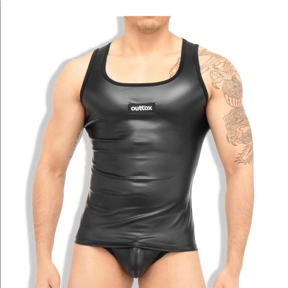 - Outtox (maskulo) Black tank top.Tp140-90-S - Picture 1 of 5